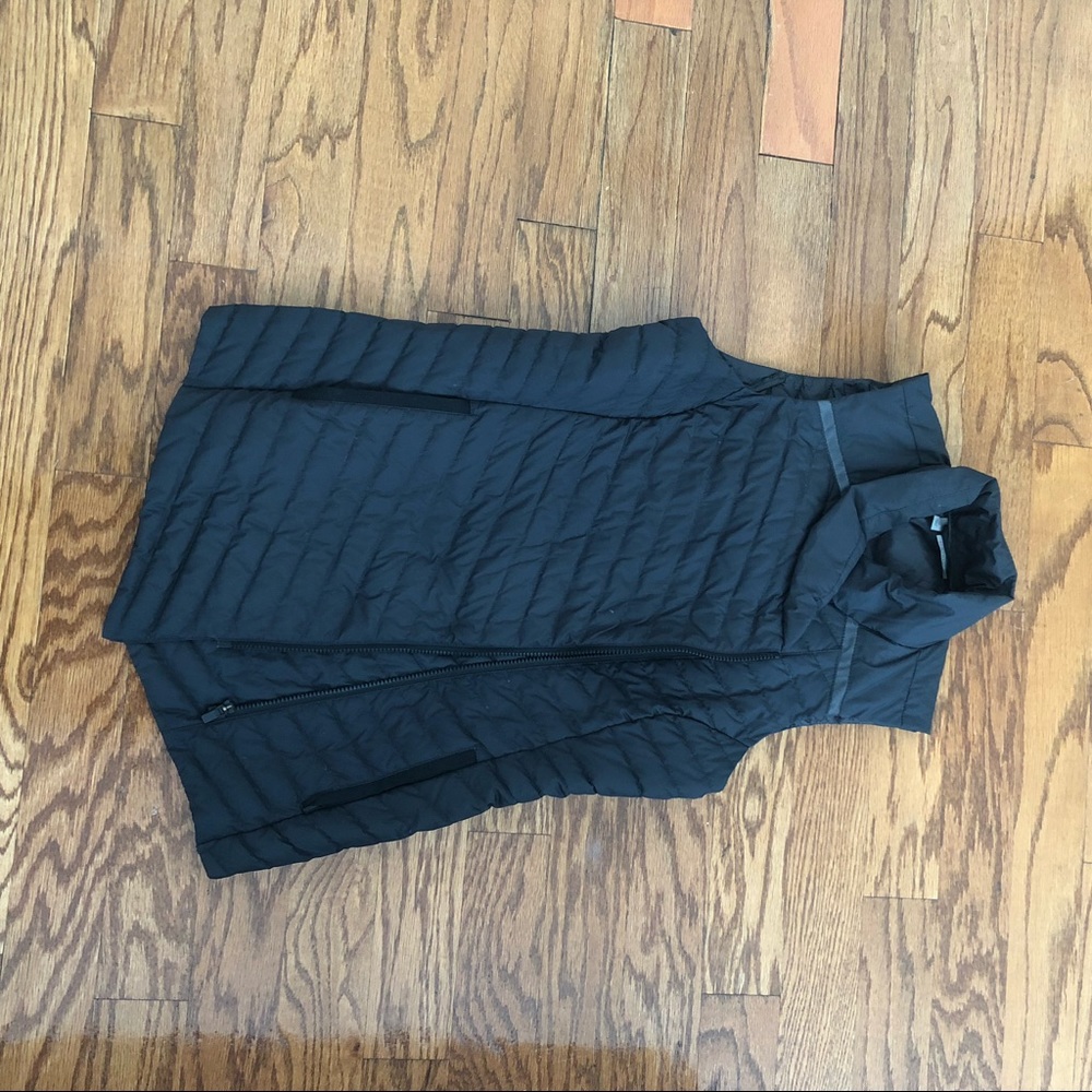 EUC charcoal Athleta asymmetric down vest